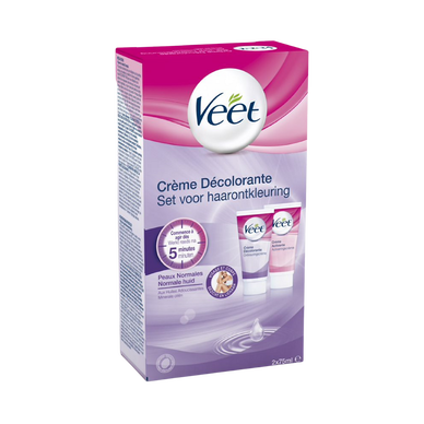 Crème Décolorante Corps Et Visage Aux Huiles Minérales 5min - VEET - 2x75ml
