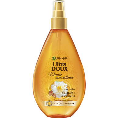 Huile nourrissante argan camélia ULTRA DOUX - flacon 150ml
