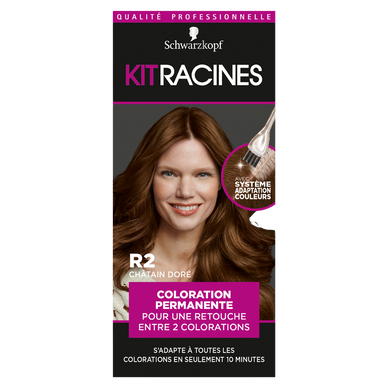 Coloration permanente 2 châtain doré SCHWARZKOPF KIT RACINES - 70g