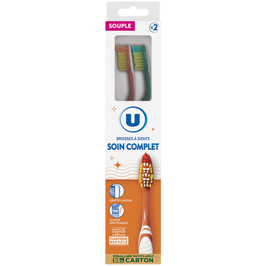 Brosse à Dent soin complet souple x2