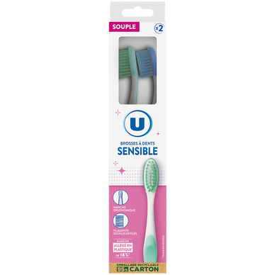 Brosse à Dent sensible souple x2