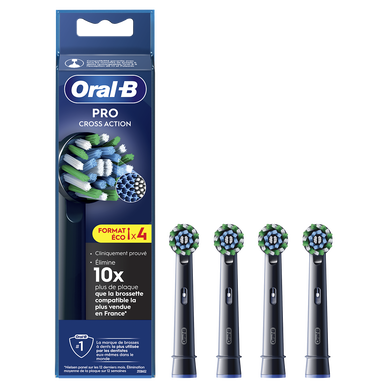 Brossettes Noires Pour Brosse à Dents ORAL-B Pro x4