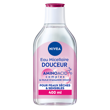 Démaquillant pour le visage micellaire 0% pour peaux sèches et sensibles NIVEA, 400ml