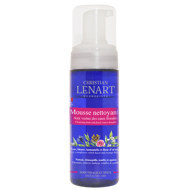 Mousse nettoyante vertus eaux florales CHRISTIAN LENART 150ml
