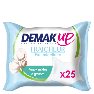 Lingettes démaquillantes pour peaux normales à mixtes DEMAK'UP, x25