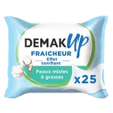 Lingettes démaquillantes pour peaux normales à mixtes DEMAK'UP, x25