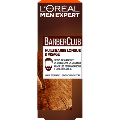 Huile barbe et visage apaisante bois de cèdre L'ORÉAL PARIS - flacon 30ml