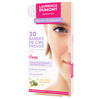 Cire froide pour le visage hypoallergénique LAURENCE DUMONT, 20 bandes