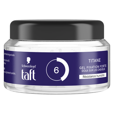 Gel coiffant Titane fixation forte résistant à l'humidité pot TAFT - 250ml