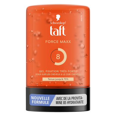 Gel coiffant Maxx power fixation très forte max tenue tube TAFT - 300ml