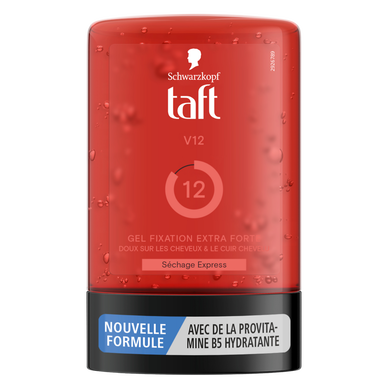 Gel coiffant V12 fixation extra forte séchage express tube TAFT 300ml