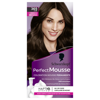Coloration permanente 365 choco brownie SCHWARZKOPF PERFECT MOUSSE - 182ml