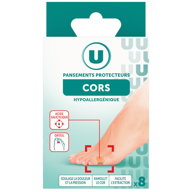 Pansements prédécoupés protecteurs des cors  x8