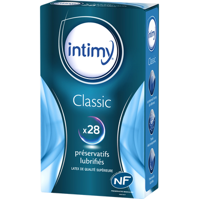 Préservatifs classic lubrifiés INTIMY, x28
