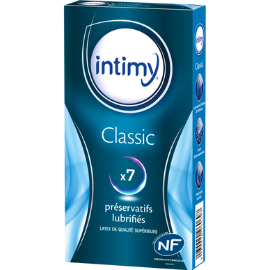 Préservatifs classic lubrifiés INTIMY, x7
