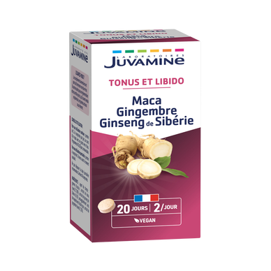 JUVAMINE tonifiant sexuel maca-ginseng-gingembre comprimés x40