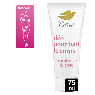 Déodorant pour tout le corps framboise & rose crème 72h DOVE 75ml