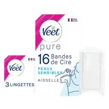 Bandes de cire aisselles VEET Pure x16