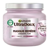Masque cheveux lissant 72h eau de riz amidon ULTRA DOUX - pot 340ml