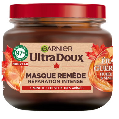 Masque capillaire remède réparation intense érable ULTRA DOUX - pot 340ml