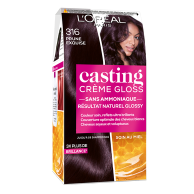 Coloration cheveux n°316 prune exquise casting crème gloss L'ORÉAL PARIS