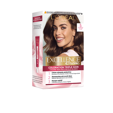 Coloration cheveux n°5 châtain clair permanente L'ORÉAL PARIS