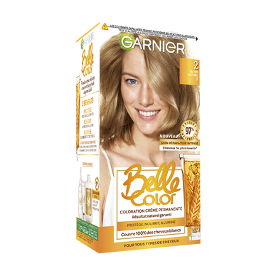 Coloration permanente n°2 blond résultat naturel belle color GARNIER