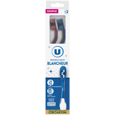 Brosse à Dent blancheur souple x2