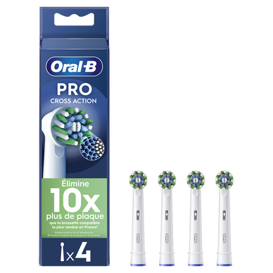 Brossettes cross action pro ORAL-B x4recharges