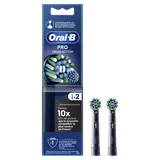 Brosettes pro cross action noire pour brosse.dent ORAL B x2
