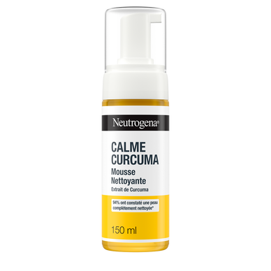 Mousse nettoyante visage calme curcuma NEUTROGENA - pompe 150 ml