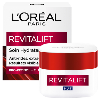 Crème visage nuit anti-rides  revitalift L'ORÉAL PARIS -pot 50ml