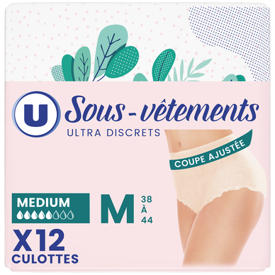 Sous-vêtements incontinence femme - Taille M - x12