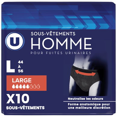 Sous-vêtements incontinence homme - Taille L - x10
