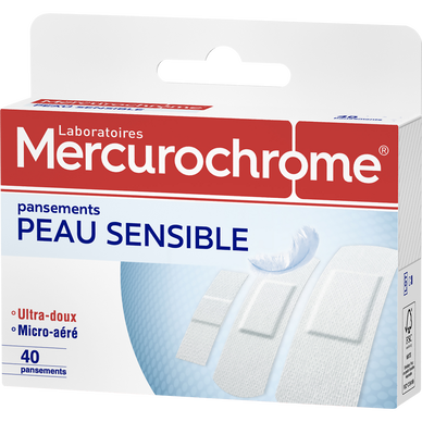 Pansements peau sensible MERCUROCHROME, x40