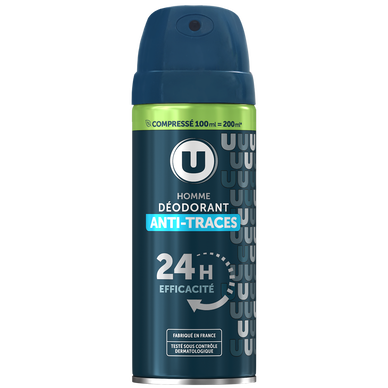 Déodorant compressé homme anti-traces 24h, 100ml