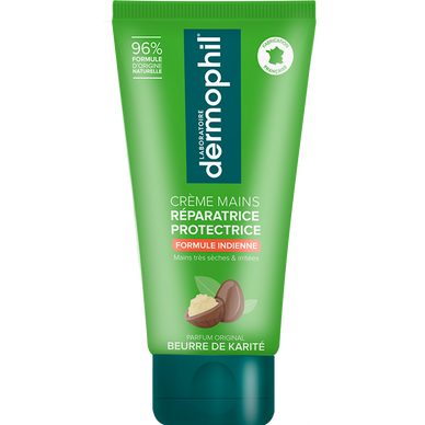 Crème mains phyto réparatrice formule indienne DERMOPHIL, 75ml