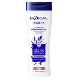 Shampooing cheveux blanc et gris déjaunisseur blanc éclatant argent BIORENE, flacon 250ml