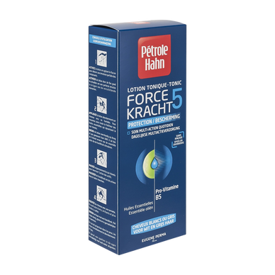 Lotion capillaire bleue force 5 protection PETROLE HAHN, flacon de 300ml