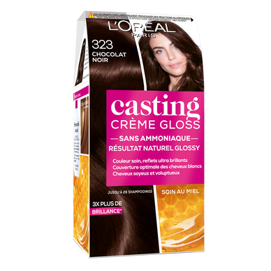 Coloration cheveux n°323 chocolat noir casting crème gloss L'ORÉAL PARIS
