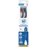 Brosse à dent U action blancheur médium x2