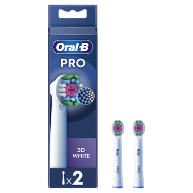 Brossettes pro 3D white pour brosses à dents ORAL-B 2unités