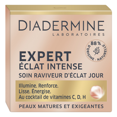 Soin de jour éclat intense pour peaux matures et exigeantes expert DIADERMINE, pot de 50ml