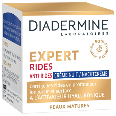 Crème expert rides 3D nuit DIADERMINE, pot de 50ml