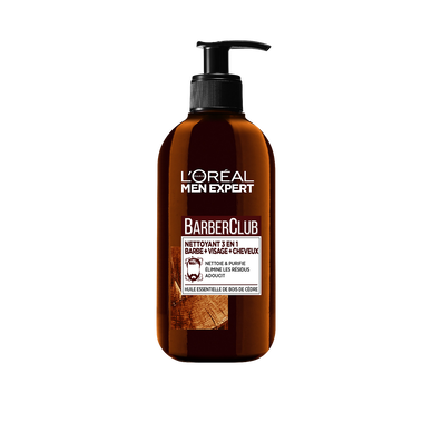 Gel nettoyant barbe visage cheveux bois de cèdre MEN EXPERT - flacon 200ml