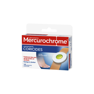Pansements coricides MERCUROCHROME, x12