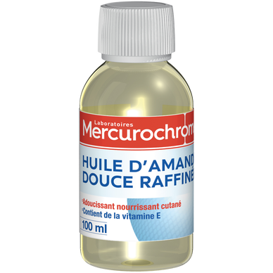 Huile d'amande douce MERCUROCHROME, bouteille de 100ml