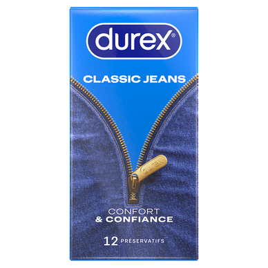 Préservatifs DUREX classique jeans confort et confiance x12