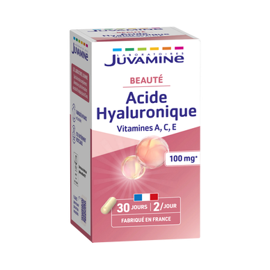 Complément alimentaire beauté de la peau à base d'acide hyaluroniqueet de vitamines a c e gélules végétales JUVAMINE x60