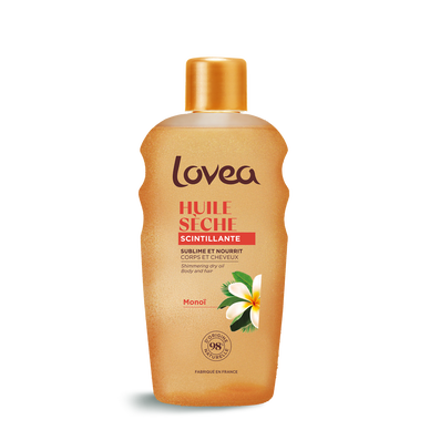 Huile sèche scintillante LOVEA Monoï de Tahiti 150mL